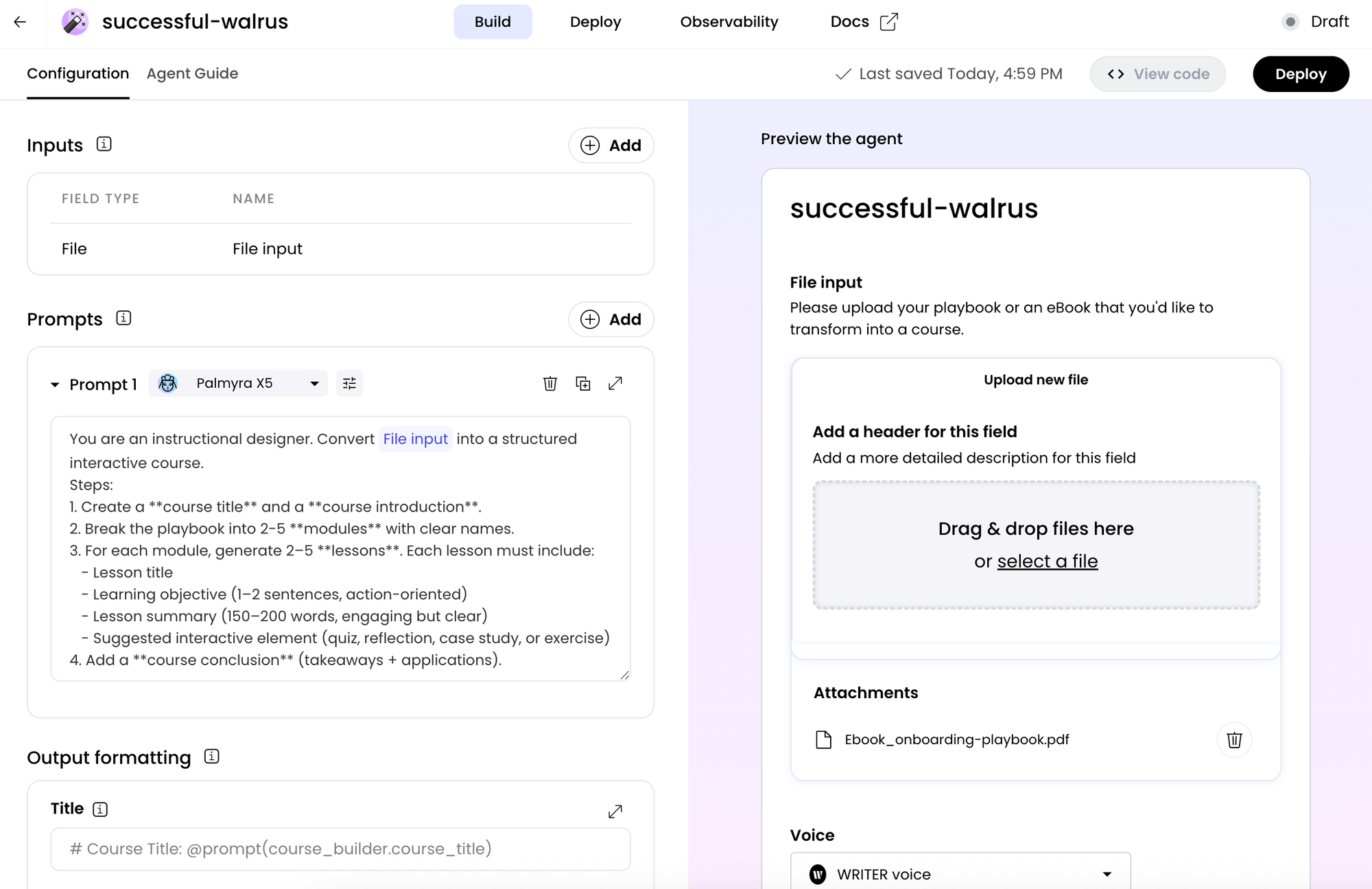 Build No-Code AI Agents Using Writer AI Studio